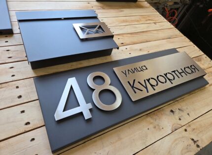 Адресная табличка из металла почтовый ящик